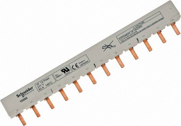 Schneider Electric - 65 Amp Circuit Breaker Combination Busbar - 10-3 AWG, Use with C60 Comb Busbars, N40 Comb Busbars - Americas Industrial Supply