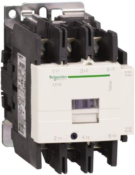Schneider Electric - 3 Pole, 348 Coil VDC, 80 Amp at 440 VAC, Nonreversible IEC Contactor - Bureau Veritas, CCC, CSA, CSA C22.2 No. 14, DNV, EN/IEC 60947-4-1, EN/IEC 60947-5-1, GL, GOST, LROS, RINA, RoHS Compliant, UL 508, UL Listed - Americas Industrial Supply