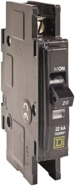 Square D - 15 Amp, 240 VAC, 1 Pole, Panel Mount Miniature Circuit Breaker - 14-2 AWG - Americas Industrial Supply