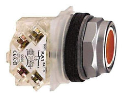 Schneider Electric - 30mm Mount Hole, Flush, Pushbutton Switch with Contact Block - Octagon, Red Pushbutton, Momentary (MO) - Americas Industrial Supply