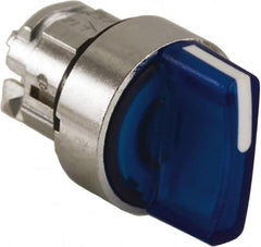 Schneider Electric - 22mm Mount Hole, 3 Position, Handle Operated, Selector Switch - Blue, Maintained (MA), Illuminated, Shock, Vibration and Water Resistant - Americas Industrial Supply