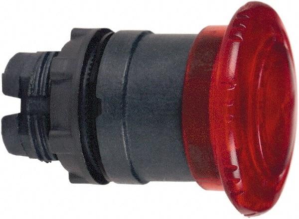 Schneider Electric - 22mm Mount Hole, Extended Mushroom Head, Pushbutton Switch Only - Round, Red Pushbutton, Illuminated, Maintained (MA) - Americas Industrial Supply