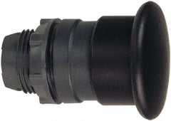 Schneider Electric - 22mm Mount Hole, Extended Mushroom Head, Pushbutton Switch Only - Round, Black Pushbutton, Nonilluminated, Momentary (MO) - Americas Industrial Supply