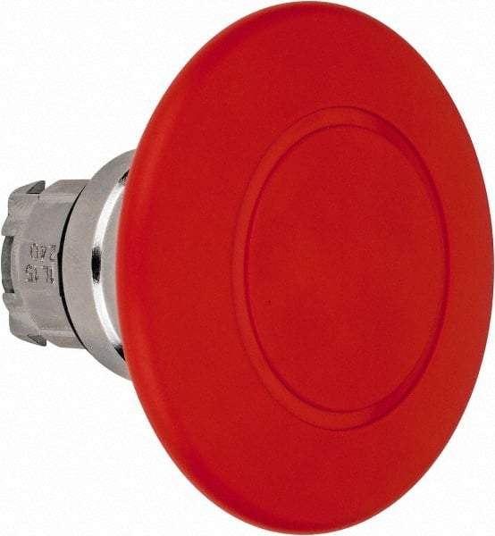 Schneider Electric - Extended Mushroom Head, Pushbutton Switch Only - Round, Red Pushbutton, Nonilluminated, Trigger Action, On-Off - Americas Industrial Supply