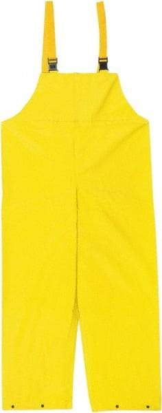 MCR Safety - Size XL, Yellow, Rain, Limited Flammability Overall - Snap Ankle, Take Up Snaps Wrist - Americas Industrial Supply