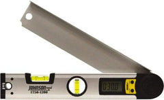 Johnson Level & Tool - 225° Measuring Range, Digital Protractor - 0.1° Resolution, 12 Inch Long Blade, Accuracy Up to 0.3°, CR2032 Lithium Battery Not Included - Americas Industrial Supply