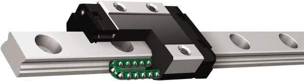 THK - 43mm Block L x 32mm W x 13.3mm H, 20mm Transverse Hole Spcg, 25mm Lateral Hole Spcg, 2-Row Mini SRS7GM Assembly - M3x3.5 Block Hole, 310mm Rail L x 15mm W x 9.5mm H, 16mm Assembly H, 0mm Overhang - Americas Industrial Supply