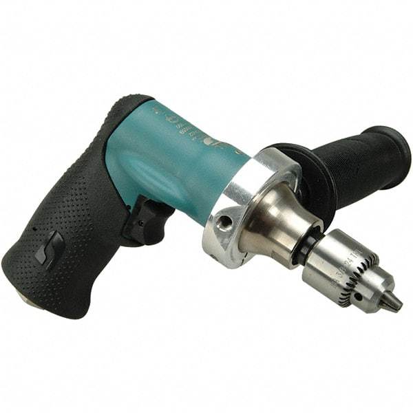 Dynabrade - 1/4" Keyed Chuck - Pistol Grip Handle, 500 RPM, 0.4 hp, 90 psi - Americas Industrial Supply