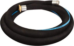 Alliance Hose & Rubber - 4" ID x 4.45 OD, 150 Working psi, Black Synthetic Rubber Water & Discharge Hose - Male x Female NPSH Ends, 20' Long, -25 to 200°F - Americas Industrial Supply