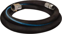 Alliance Hose & Rubber - 2" ID x 2.39 OD, 150 Working psi, Black Synthetic Rubber Water & Discharge Hose - Female Camlock x Male Nipple Ends, 20' Long, -25 to 200°F - Americas Industrial Supply