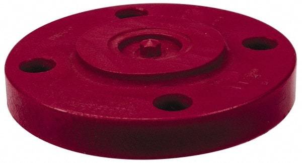 NIBCO - 4" Pipe, 9" OD, PVDF Blind Pipe Flange - Schedule 80, Red - Americas Industrial Supply