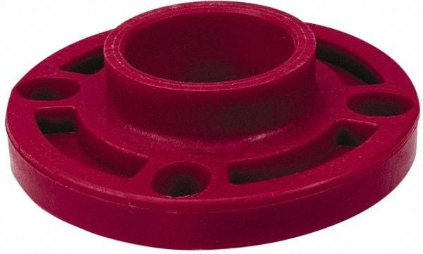 NIBCO - 4" Pipe, 9" OD, PVDF Socket Pipe Flange - Schedule 80, Red - Americas Industrial Supply