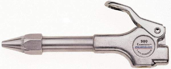 Guardair - 120 Max psi Venturi Nozzle Thumb Lever Blow Gun - 1/4 NPT, Aluminum - Americas Industrial Supply