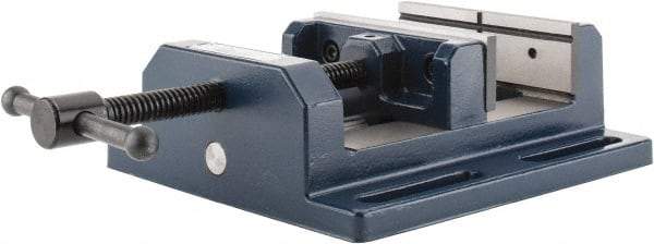 Gibraltar - 6" Jaw Opening Capacity x 2" Throat Depth, Horizontal Drill Press Vise - 6" Wide Jaw, Stationary Base, Standard Speed, 10-15/16" OAL x 3-9/16" Overall Height, Cast Iron - Americas Industrial Supply