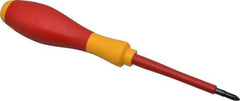 Wiha - #1, 7-1/2" OAL, Standard Phillips Screwdriver - 3" Blade Length, Ergonomic Handle - Americas Industrial Supply