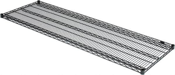 Value Collection - 72" Wide, 1.19" High, Open Shelving Accessory/Component - Black Powder Finish, 24" Deep, Use with NuLine Units - Americas Industrial Supply