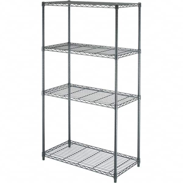 Value Collection - 4 Shelf Wire Shelving - Starter Unit - 36" Wide x 18" Deep x 63" High, - Americas Industrial Supply