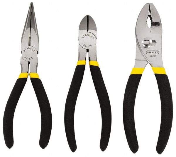 Stanley - 3 Piece Plier Set - Comes in Display Card - Americas Industrial Supply