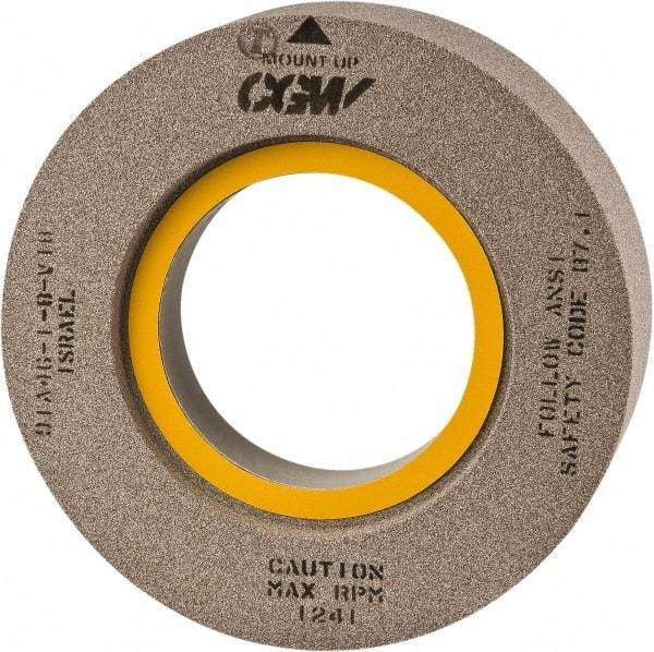 Camel Grinding Wheels - 18" Diam x 8" Hole x 2" Thick, I Hardness, 46 Grit Surface Grinding Wheel - Aluminum Oxide, Type 7, Medium Grade, 1,460 Max RPM, Vitrified Bond, Two-Side Recess - Americas Industrial Supply