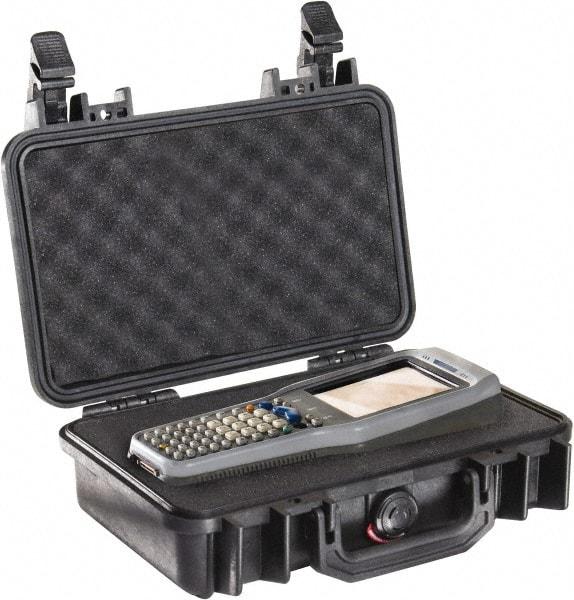 Pelican Products, Inc. - 8-11/32" Wide x 3-25/32" High, Clamshell Hard Case - Black, Polypropylene - Americas Industrial Supply