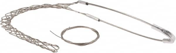 Woodhead Electrical - 1/2 to 0.61 Inch Cable Diameter, Tinned Bronze, Single Loop Support Grip - 18 Inch Long, 770 Lb. Breaking Strength, 11 Inch Mesh Length - Americas Industrial Supply