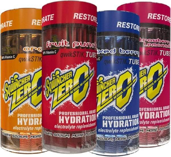 Sqwincher - 0.11 oz Packet Assorted Flavors Activity Drink - Powdered, Yields 20 oz - Americas Industrial Supply