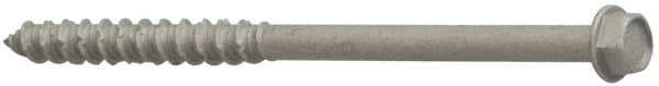 Elco - 1/4" Diam, 3-1/4" Length Under Head, Hex Drive, Concrete Screw & Masonry Fastener - Stainless Steel, StalGard Silver Finish, Includes 5/16" Drill Bit - Americas Industrial Supply