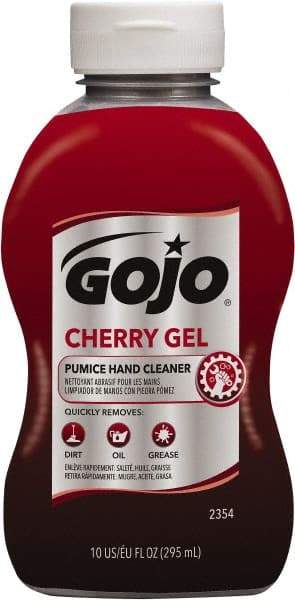 GOJO - 10 oz Bottle Gel Hand Cleaner - Red, Cherry Scent - Americas Industrial Supply
