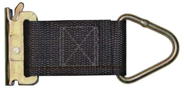 Kinedyne - 2" Wide, 1,000 Lb Basket Capacity, 1 Ply, Polyester Web Sling - Gray, with Rope Tie Off - Americas Industrial Supply