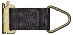 Kinedyne - 2" Wide, 1,000 Lb Basket Capacity, 1 Ply, Polyester Web Sling - Gray, with Rope Tie Off - Americas Industrial Supply