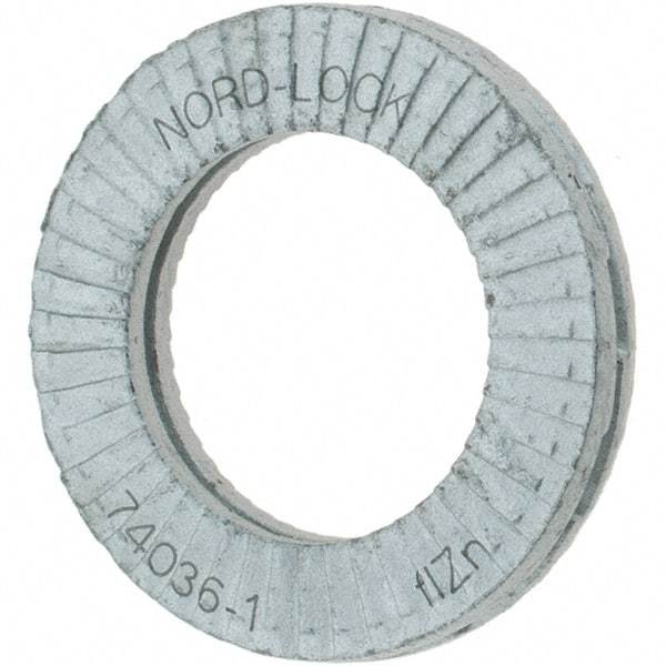 Value Collection - 7/16", 0.7283" OD, Zinc Flake, Wedge Lock Washer - Grade 2, 0.4409 to 0.4567" ID - Americas Industrial Supply