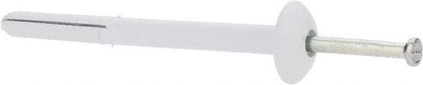 Value Collection - 1/4" Diam, 1/4" Drill, 3" OAL, 2-1/4" Min Embedment Hammer Drive Concrete Anchor - Steel, Zinc-Plated Finish, Truss Head - Americas Industrial Supply