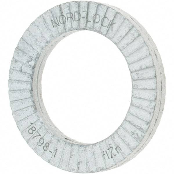 Value Collection - 0.7677" OD, Zinc Flake, Wedge Lock Washer - Grade 2, 0.5039 to 0.5197" ID - Americas Industrial Supply