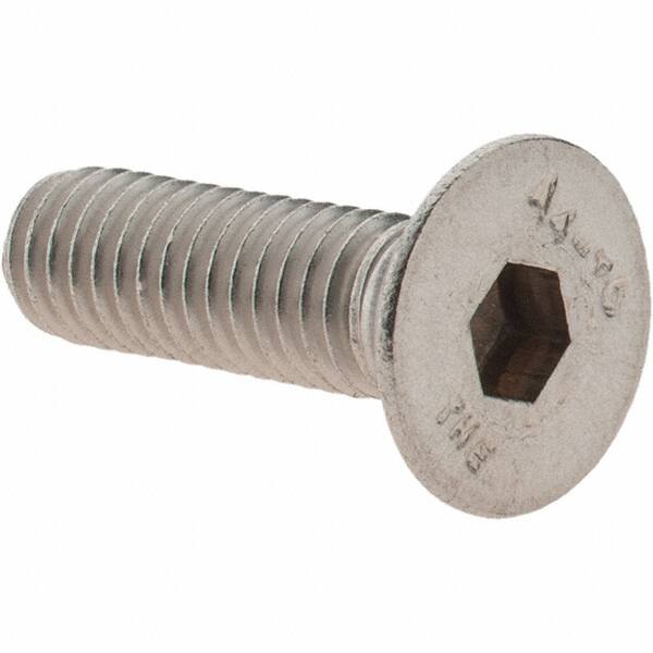 Value Collection - M6x1.00 Metric Coarse Hex Socket Drive, 90° Flat Screw - Grade 316 & Austenitic A4 Stainless Steel, Partially Threaded, 20mm OAL - Americas Industrial Supply