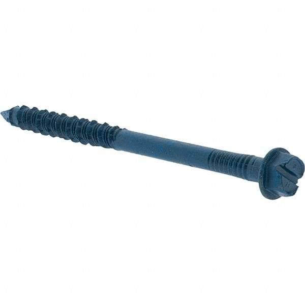 Value Collection - 1/4" Diam, 3-1/4" Length Under Head, Hex Drive, Concrete Screw & Masonry Fastener - Steel, Includes Drill Bit - Americas Industrial Supply