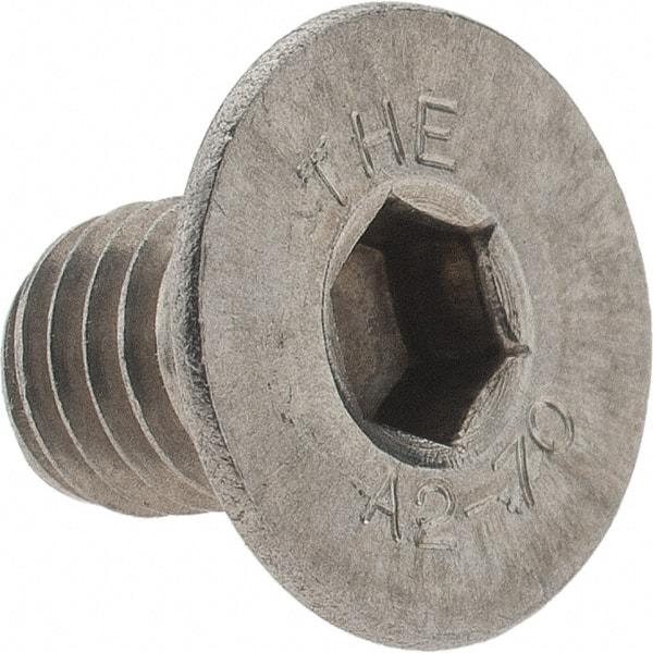 Value Collection - M8x1.25 Metric Coarse Hex Socket Drive, 90° Flat Screw - Grade 18-8 & Austenitic A2 Stainless Steel, Fully Threaded, 12mm OAL - Americas Industrial Supply