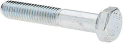Value Collection - M5x0.80mm Metric Coarse, 30mm Long Hex Head Cap Screw - Partially Threaded, Grade 10.9 Steel, Zinc-Plated Finish, 8mm Hex - Americas Industrial Supply
