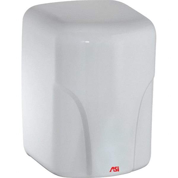 ASI-American Specialties, Inc. - 1600 Watt White Finish Electric Hand Dryer - 220-240 Volts, 7.3 Amps, 8-1/16" Wide x 11-19/64" High x 7-5/64" Deep - Americas Industrial Supply