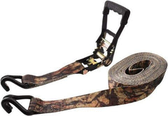 Erickson Manufacturing - 27' Long x 2" Wide, 10,000 Lb Basket Capacity, Polyester & Steel Web Sling - Camouflage Green - Americas Industrial Supply