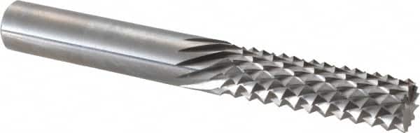 Accupro - 5/16" Diam, 1" LOC, Burr End, Solid Carbide Diamond Pattern Router Bit - Right Hand Cut, 2-1/2" OAL, 5/16" Shank Diam, Use on Fiberglass - Americas Industrial Supply