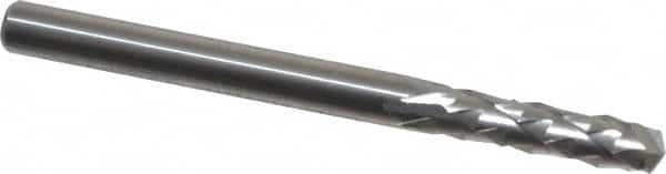 Accupro - 1/8" Diam, 1/2" LOC, Drill Point End, Solid Carbide Diamond Pattern Router Bit - Right Hand Cut, 1-1/2" OAL, 1/8" Shank Diam, Use on Fiberglass - Americas Industrial Supply