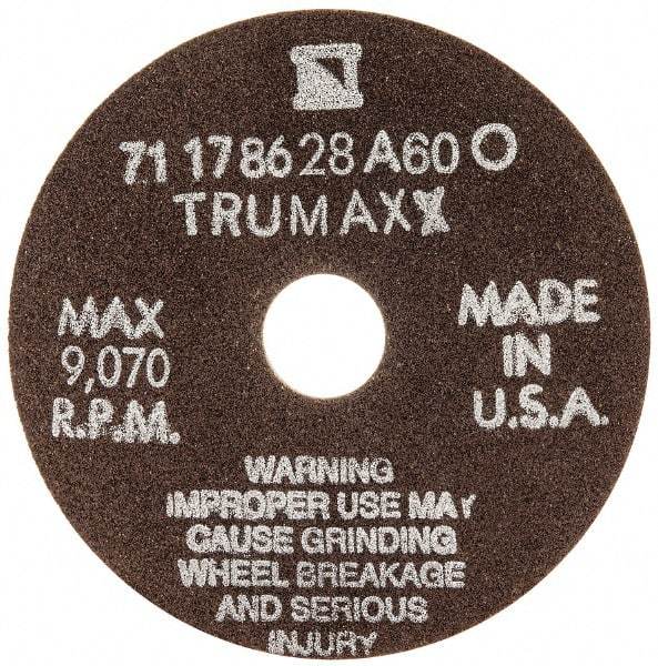 Tru-Maxx - 4" 60 Grit Aluminum Oxide Cutoff Wheel - 1/16" Thick, 3/4" Arbor, 9,070 Max RPM, Use with Stationary Tools - Americas Industrial Supply