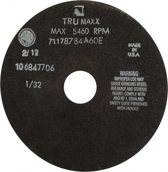 Tru-Maxx - 7" 60 Grit Aluminum Oxide Cutoff Wheel - 1/32" Thick, 1-1/4" Arbor, 5,184 Max RPM, Use with Stationary Tools - Americas Industrial Supply
