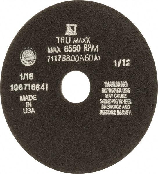 Tru-Maxx - 7" 60 Grit Aluminum Oxide Cutoff Wheel - 1/16" Thick, 1-1/4" Arbor, 5,184 Max RPM, Use with Stationary Tools - Americas Industrial Supply