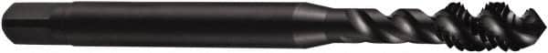 DORMER - 5/8-11 UNC 3 Flute 3B Modified Bottoming Spiral Flute Tap - Powdered Metal, Oxide Finish, 3-13/16" OAL, Right Hand Flute, Right Hand Thread, H3, Series E028 - Americas Industrial Supply