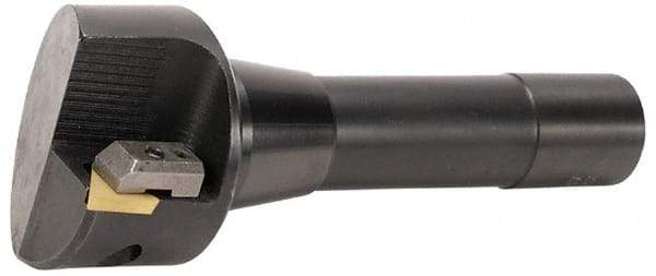 APT - 3" Cutting Diam, 3/4" Shank Diam, TPG 32 Insert, Indexable Fly Cutter - KT Toolholder, 90° Cutting Angle, Positive Rake, Weldon Flat, Series Uno-Dex - Americas Industrial Supply