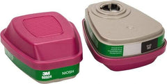 3M - Green and Magenta P100 Cartridge and Filter Combination - Series 6000, Protects Against Ammonia, Methylamine - Americas Industrial Supply