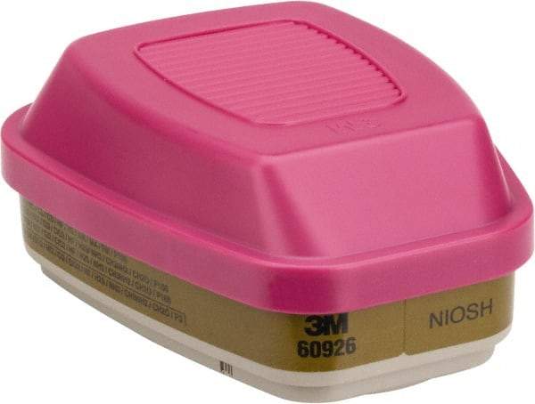 3M - Olive and Magenta P100 Cartridge and Filter Combination - Series 6000, Protects Against Multi Gas - Americas Industrial Supply