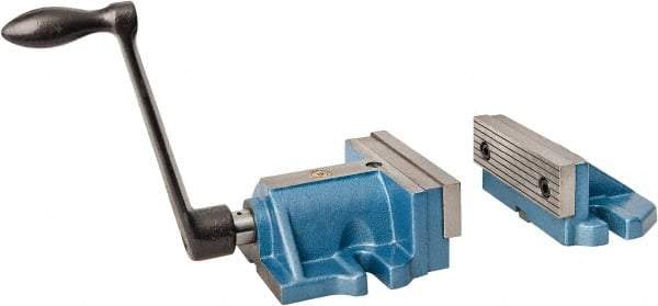 Bison - 6" Jaw Width, Horizontal Stationary Machine Vise - Manual Operation, 1 Station, 3" Deep, 8,990 Lb Max Clamp Force - Americas Industrial Supply