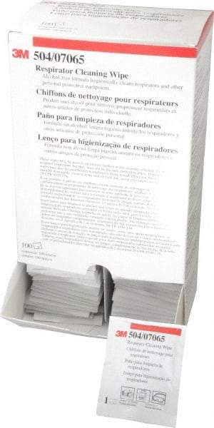 3M - Facepiece Alcohol-Free Wipes - 10" Long x 8" Wide - Americas Industrial Supply